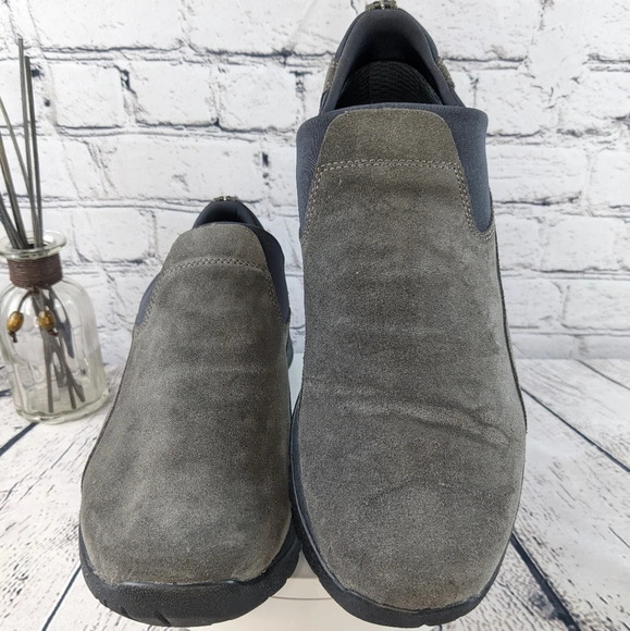LL Bean Casual Slip on Loafer Shoe Mens Size 9.5M Gray Suede - Picture 2 of 7